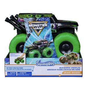 SWIMWAYS GRAVE DIGGER MONSTER JAM WILD WHIPPIN’ SPRINKLER MONSTER TRUCK WATER
